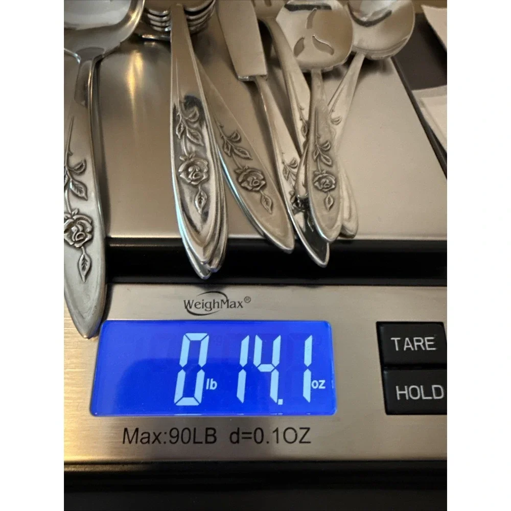 VTG Oneida Community MY ROSE Lot Of 10 Serving Pieces Stainless Flatware Read